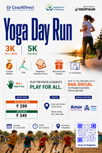 yoga day run decathlon kukatpally righttoplay 5k 3k marathon walkathon